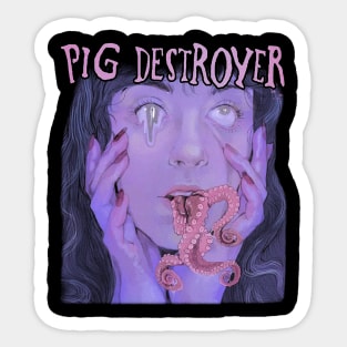 Retro  PIG DESTROYER Sticker